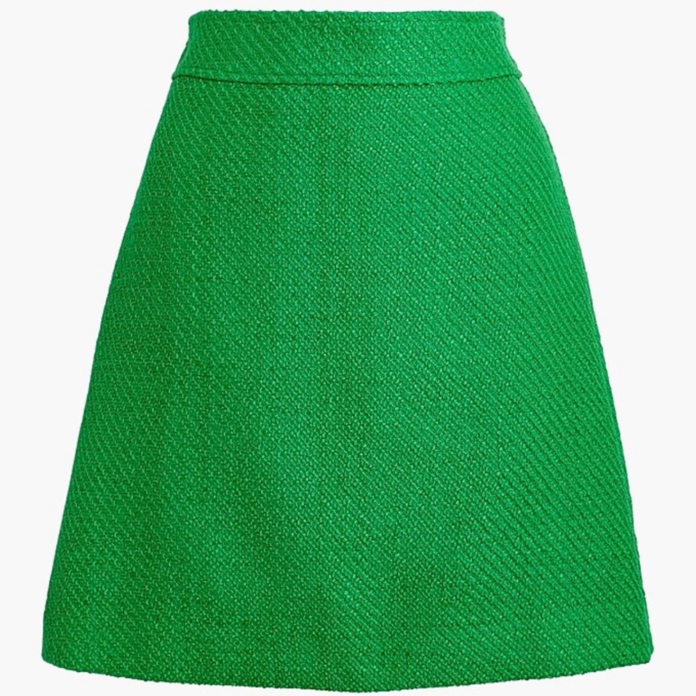 J. Crew Factory Vibrant Green A-Line Skirt